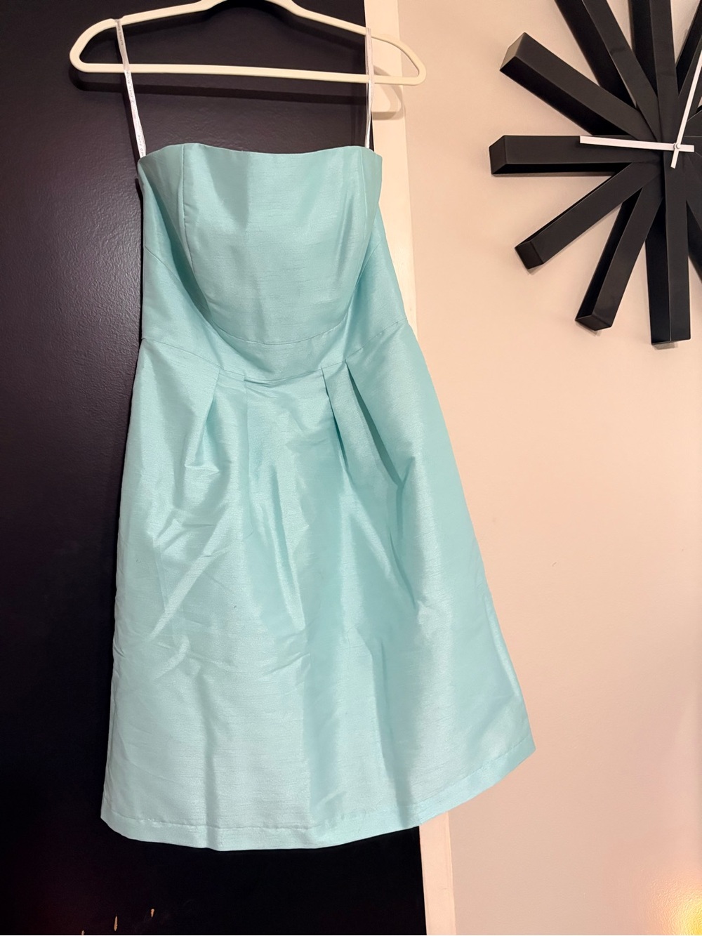 ALFRED SUNG Strapless Sky Blue A-Line Dress